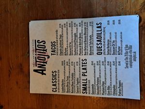 Menu August 2024 at Antojitos in Glasgow