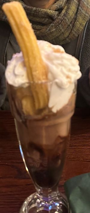 Churros sundae  at Antojitos in Glasgow