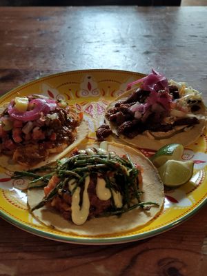 Three different Tacos at Antojitos in Glasgow