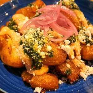 Smashed potatoes, my favourite at Antojitos in Glasgow