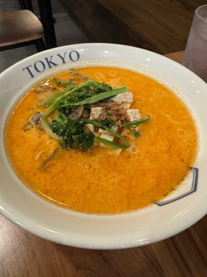 Spicy Quartz ramen. Good warming spice made this so nice    at Rakkan Ramen in Folsom
