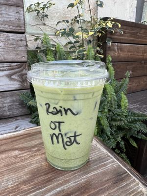 oat milk matcha   at Garden Coffee in San Diego