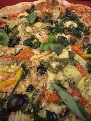 The fresh veggies are amazingg  at Alegria Pizzeria Cafe in Ibiza