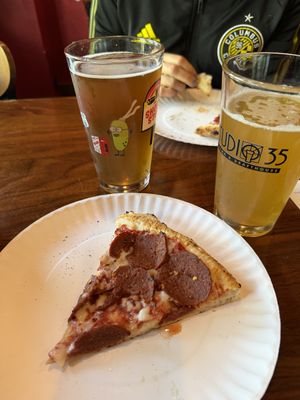 They have NA beer   at Fibonacci's Pizzeria #1 - Studio 35  in Columbus