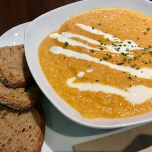 cauliflower soup at Green Republic in Erfurt