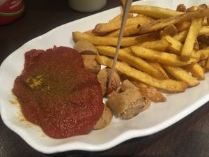 vegan currywurst! at Green Republic in Erfurt