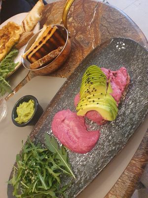 Avocado toast at Nuba Cafe Downtown in Bucharest