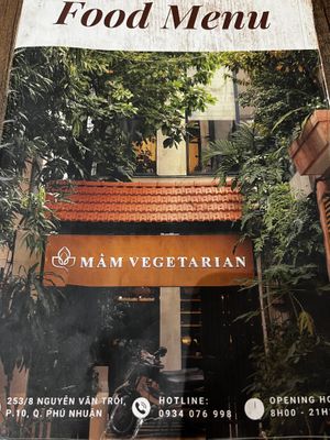Menu cover   at Mầm Vegetarian in Phu Nhuan