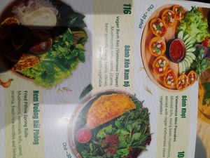 Menu at Mầm Vegetarian in Phu Nhuan