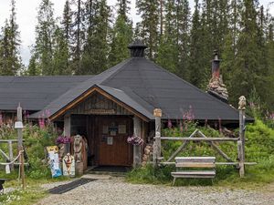 In summer at Velhonkota Oy in Aekaeslompolo