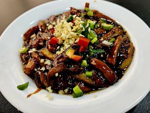 Eggplant at Chinese Bao Buns in Tel Aviv
