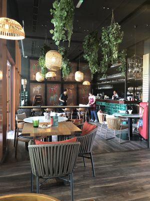 The interior   at Ella's Eatery in Dubai