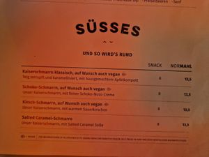 Opciones veganas menu at HeimWerk - Hackescher Markt in Berlin