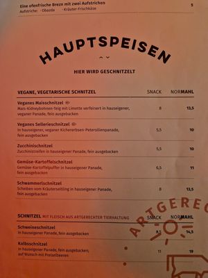 Opciones veganas menu at HeimWerk - Hackescher Markt in Berlin