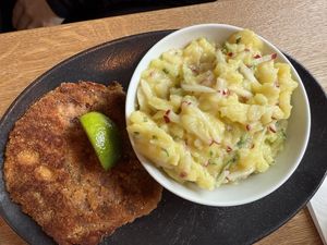 vegan schnitzel w/ side salad  at HeimWerk - Hackescher Markt in Berlin