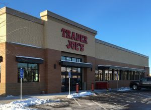 Exterior February 2024 (from parking lot) at Trader Joe's  in Eagan