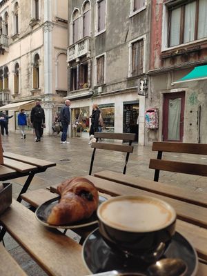 View on the street from the terrasse at Teraferma in Venice