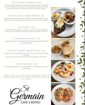 MENU Feb'23: Weekend Brunch 2of2 at St Germain Bistro and Cafe in San Juan