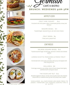 MENU Feb'23: Weekend Brunch 1of2 at St Germain Bistro and Cafe in San Juan