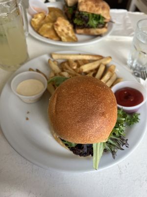 Veggie burger  at St Germain Bistro and Cafe in San Juan