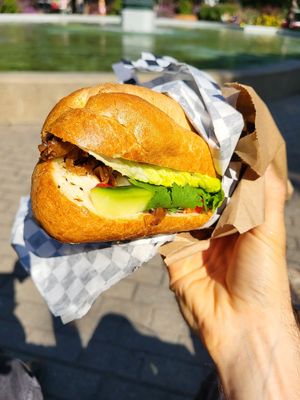Sandwich 93 with vegan "duck" made with seitan at Chai - Yo  in Montreal