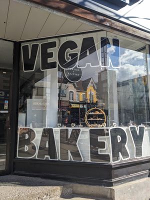 Outside at Le Végétalien in Toronto