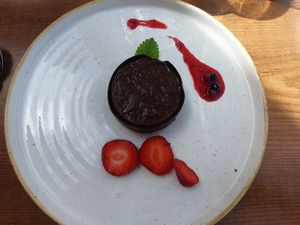 Dessert: chocolate with orange at Hotel Starkl in Bled