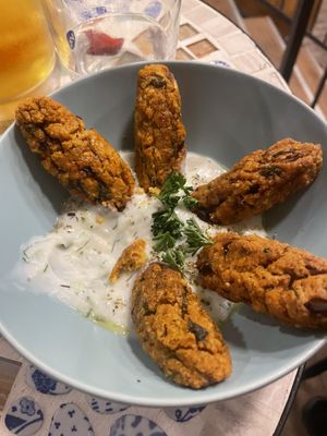 Milletballs - never had this before. Worth trying, very filling!  at The Crazy Little Greek in Berlin