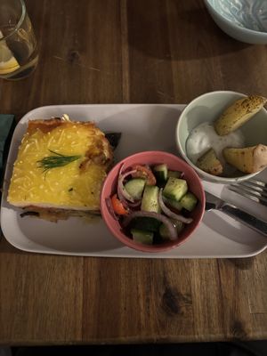 moussaka, smaller than a palm  at The Crazy Little Greek in Berlin