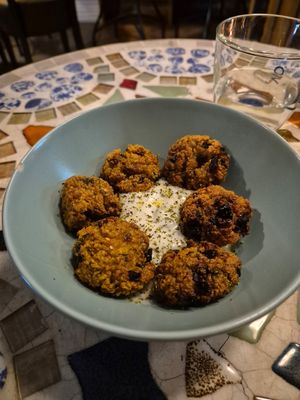 Millet balls at The Crazy Little Greek in Berlin