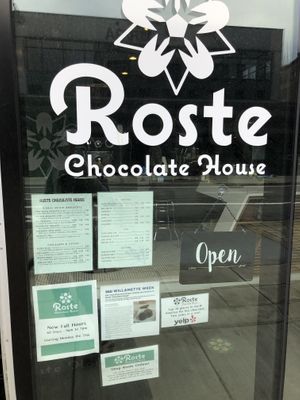 Front of building  at Roste Chocolate House in Portland