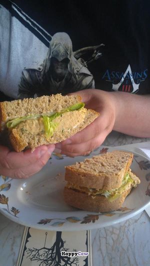 Hummus sandwich. Who wants a hummus sandwich?  at Good Food Emporium in Halifax