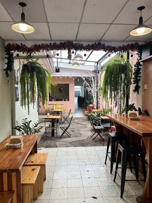   at Bourbon Coffee Roasters in Juayua