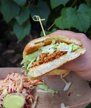 Vegan barbacoa at Dystopian Food Truck in Columbus