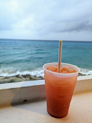Local fruit punch at Louie & Nacho's Beach Bar in St Croix