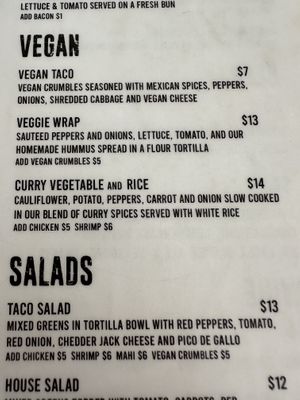 Options!  at Louie & Nacho's Beach Bar in St Croix