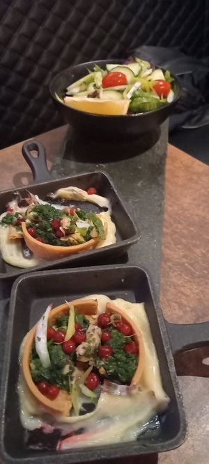 Pastry and salad at Stakeriet Mat og Vinhus in Alta