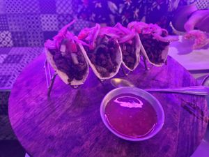 Seitan tacos at Lágrima Negra in Praia