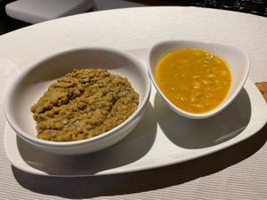 Daal and beans at Iguana Crossing Boutique Hotel in Puerto Villamil