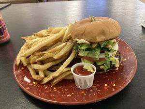 Chipotle Avocado Lentil Burger at Sealevel City Vegan Diner in Wilmington