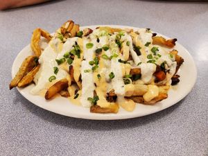 Chili cheese fries at Sealevel City Vegan Diner in Wilmington