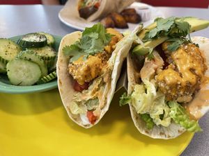 Baja Tacos - Special w/ side of cukes   at Sealevel City Vegan Diner in Wilmington