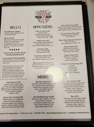   at Sealevel City Vegan Diner in Wilmington