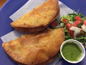 Crispy potato tacos at Sealevel City Vegan Diner in Wilmington