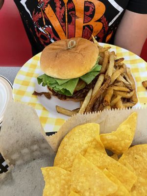 Lentil burger: VERY GOOD   at Sealevel City Vegan Diner in Wilmington