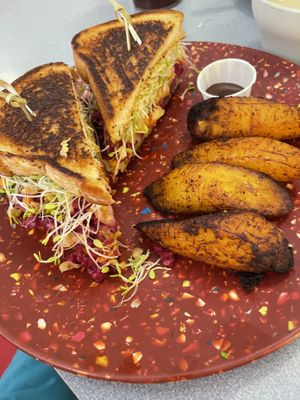 Kimchi tempeh Reuben   at Sealevel City Vegan Diner in Wilmington