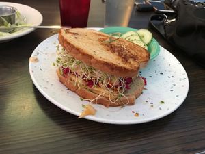 Kimchi Tempeh Reuben  at Sealevel City Vegan Diner in Wilmington