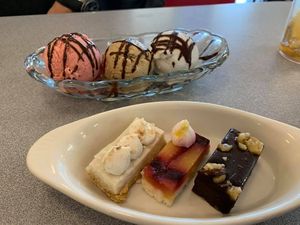 Trio of Small Bites and Trio of Ice Creams at Sealevel City Vegan Diner in Wilmington