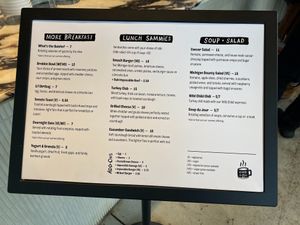 menu at Factory Coffee - Downtown in Kalamazoo