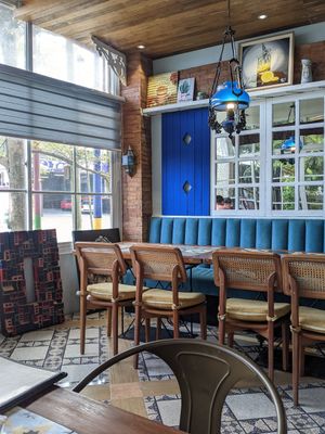 Booth seats at Chavez Estate in Silang